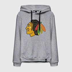 Толстовка-худи хлопковая мужская Chicago Blackhawks, цвет: меланж