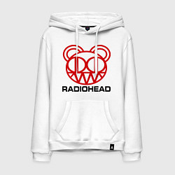 Толстовка-худи хлопковая мужская Radiohead, цвет: белый