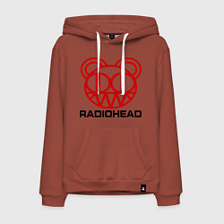 Толстовка-худи хлопковая мужская Radiohead, цвет: кирпичный