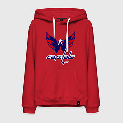 Толстовка-худи хлопковая мужская Washington Capitals: Ovechkin, цвет: красный