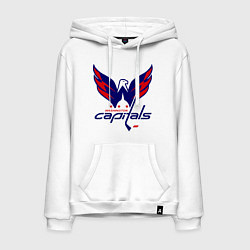 Толстовка-худи хлопковая мужская Washington Capitals: Ovechkin, цвет: белый