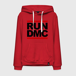 Толстовка-худи хлопковая мужская Run DMC, цвет: красный