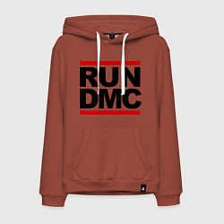 Толстовка-худи хлопковая мужская Run DMC, цвет: кирпичный
