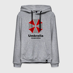 Толстовка-худи хлопковая мужская Umbrella corporation, цвет: меланж