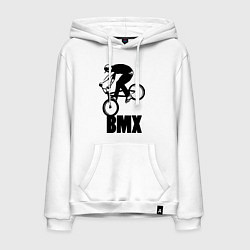 Толстовка-худи хлопковая мужская BMX 3, цвет: белый