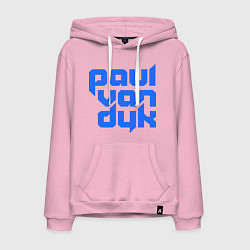 Толстовка-худи хлопковая мужская Paul van Dyk: Filled, цвет: светло-розовый