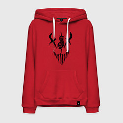 Толстовка-худи хлопковая мужская Slipknot Demon, цвет: красный