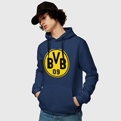 Толстовка-худи хлопковая мужская BVB 09, цвет: тёмно-синий — фото 2
