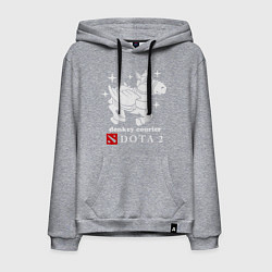 Толстовка-худи хлопковая мужская Dota 2: Donkey courier, цвет: меланж