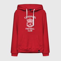 Толстовка-худи хлопковая мужская Liverpool: Football Club, цвет: красный