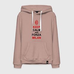 Мужская толстовка-худи Keep Calm & Forza Milan
