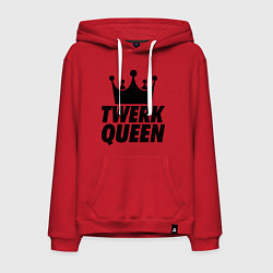 Толстовка-худи хлопковая мужская Twerk Queen, цвет: красный