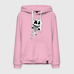 Толстовка-худи хлопковая мужская Marshmello King, цвет: светло-розовый