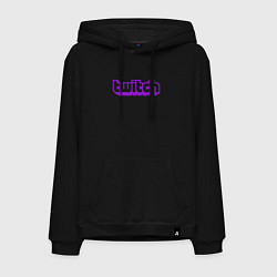 Толстовка-худи хлопковая мужская Twitch Logo, цвет: черный