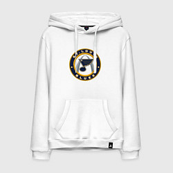 Толстовка-худи хлопковая мужская St Louis Blues, цвет: белый