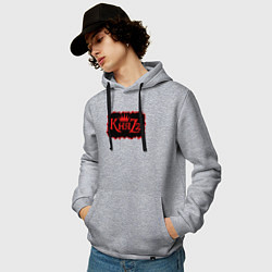 Толстовка-худи хлопковая мужская Князь Анархия спина, цвет: меланж — фото 2