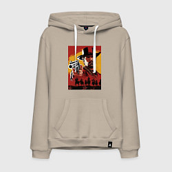 Толстовка-худи хлопковая мужская Red dead redemption 2, цвет: миндальный