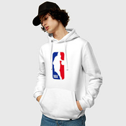 Толстовка-худи хлопковая мужская NBA Kobe Bryant, цвет: белый — фото 2