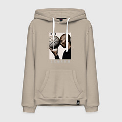 Толстовка-худи хлопковая мужская Kobe - RIP Legend, цвет: миндальный
