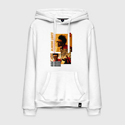 Толстовка-худи хлопковая мужская BLINDING LIGHTS, цвет: белый