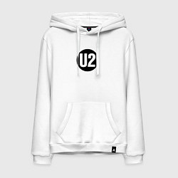 Толстовка-худи хлопковая мужская U2, цвет: белый