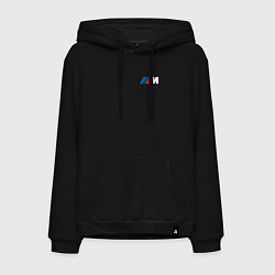 Толстовка-худи хлопковая мужская BMW M LOGO 2020, цвет: черный