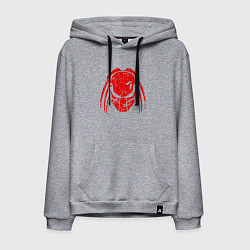 Толстовка-худи хлопковая мужская PREDATOR, цвет: меланж