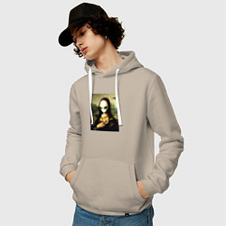 Толстовка-худи хлопковая мужская Mona Lisa, цвет: миндальный — фото 2