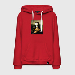 Толстовка-худи хлопковая мужская Mona Lisa, цвет: красный