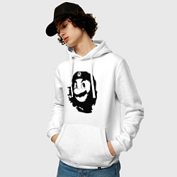 Толстовка-худи хлопковая мужская Che Mario, цвет: белый — фото 2