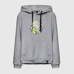 Толстовка-худи хлопковая мужская Последняя вечеринка, цвет: меланж