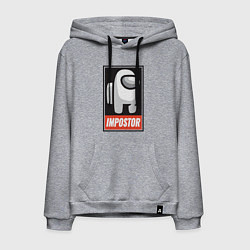 Толстовка-худи хлопковая мужская Among Us, цвет: меланж