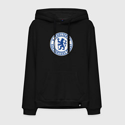 Толстовка-худи хлопковая мужская Chelsea FC, цвет: черный