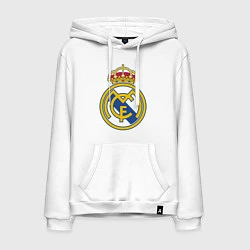 Толстовка-худи хлопковая мужская Real Madrid FC, цвет: белый