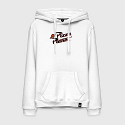 Толстовка-худи хлопковая мужская Pizza Planet, цвет: белый