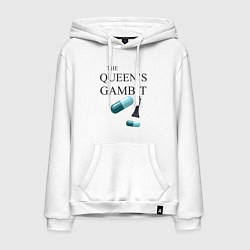 Толстовка-худи хлопковая мужская The queens gambit, цвет: белый