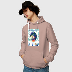 Толстовка-худи хлопковая мужская Марадона золотой мальчик, цвет: пыльно-розовый — фото 2