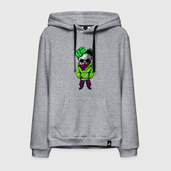 Толстовка-худи хлопковая мужская Skoda Skull Z, цвет: меланж