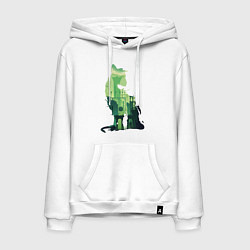 Толстовка-худи хлопковая мужская The last guardian game, цвет: белый