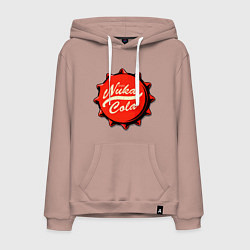 Толстовка-худи хлопковая мужская Nuka Cola Fallout, цвет: пыльно-розовый