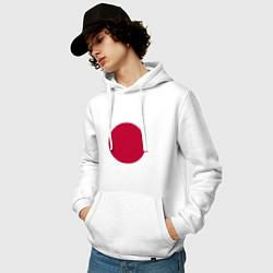 Толстовка-худи хлопковая мужская Япония Японский флаг, цвет: белый — фото 2