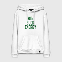 Толстовка-худи хлопковая мужская Big Buck Energy, цвет: белый