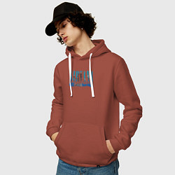 Толстовка-худи хлопковая мужская Nirvana Нирвана Рок Rock, цвет: кирпичный — фото 2