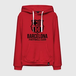 Толстовка-худи хлопковая мужская Barcelona FC, цвет: красный