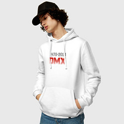 Толстовка-худи хлопковая мужская Peace DMX, цвет: белый — фото 2