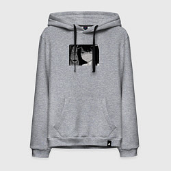 Толстовка-худи хлопковая мужская Селфи Мерико Чан, цвет: меланж