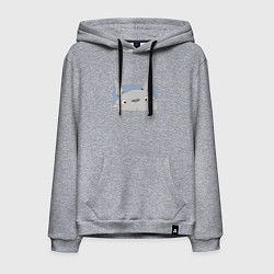 Толстовка-худи хлопковая мужская Удивленный Тоторо, цвет: меланж