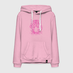 Толстовка-худи хлопковая мужская Pink Tiger, цвет: светло-розовый