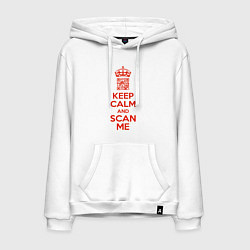 Мужская толстовка-худи Keep calm and scan me - fuck off