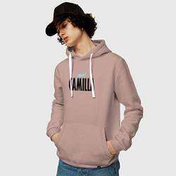 Толстовка-худи хлопковая мужская Unreal Camilla, цвет: пыльно-розовый — фото 2